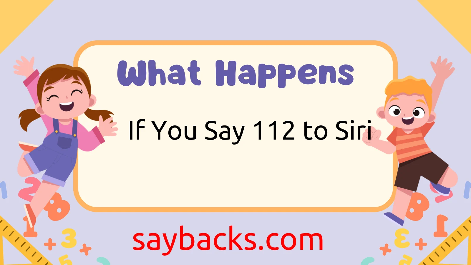 If You Say 112 to Siri
