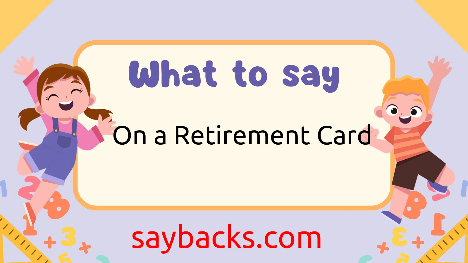 on a Retirement Card