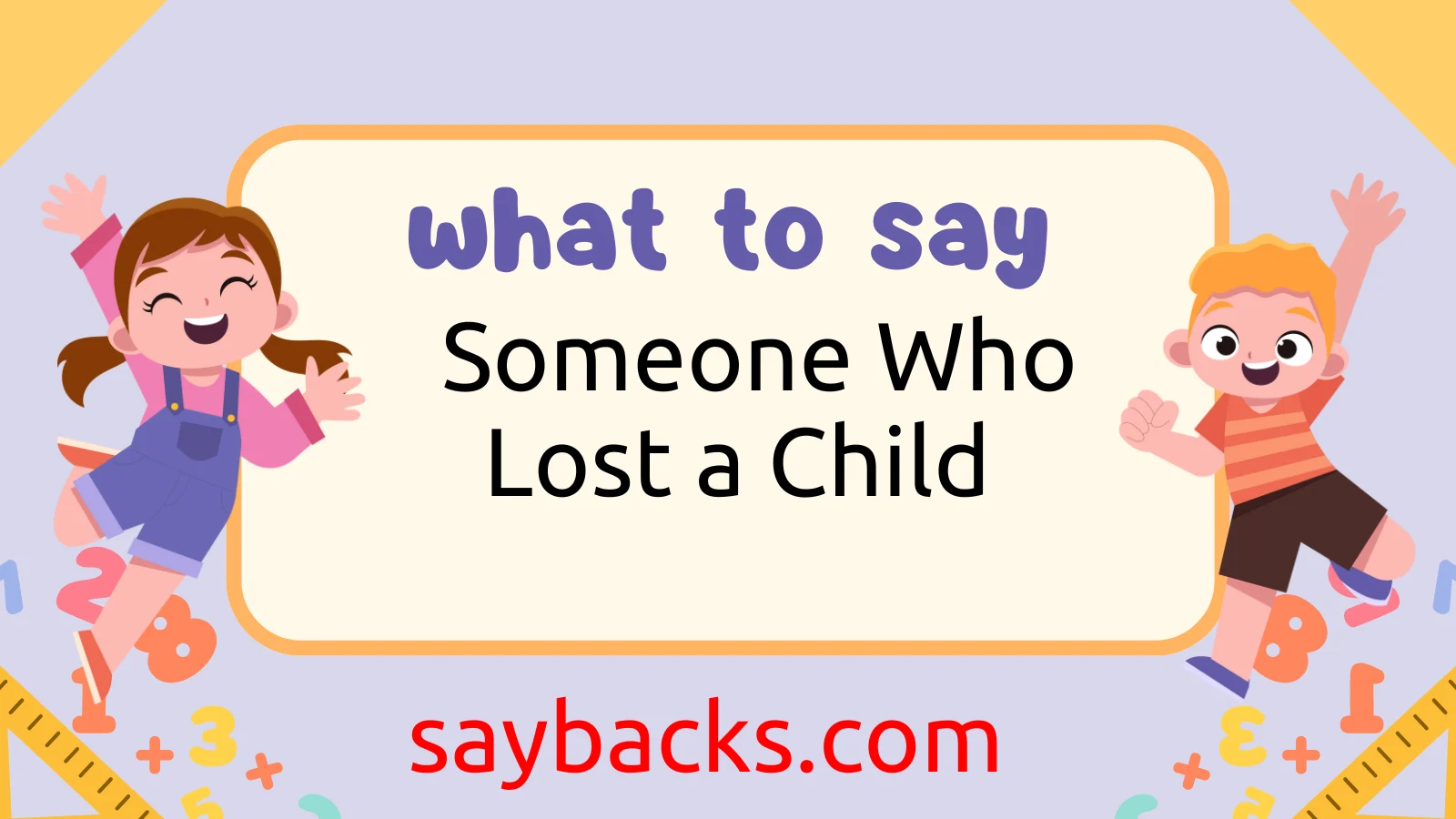 Someone Who Lost a Child