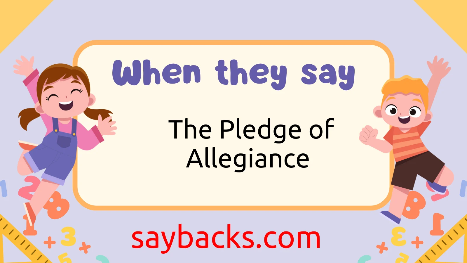 The Pledge of Allegiance
