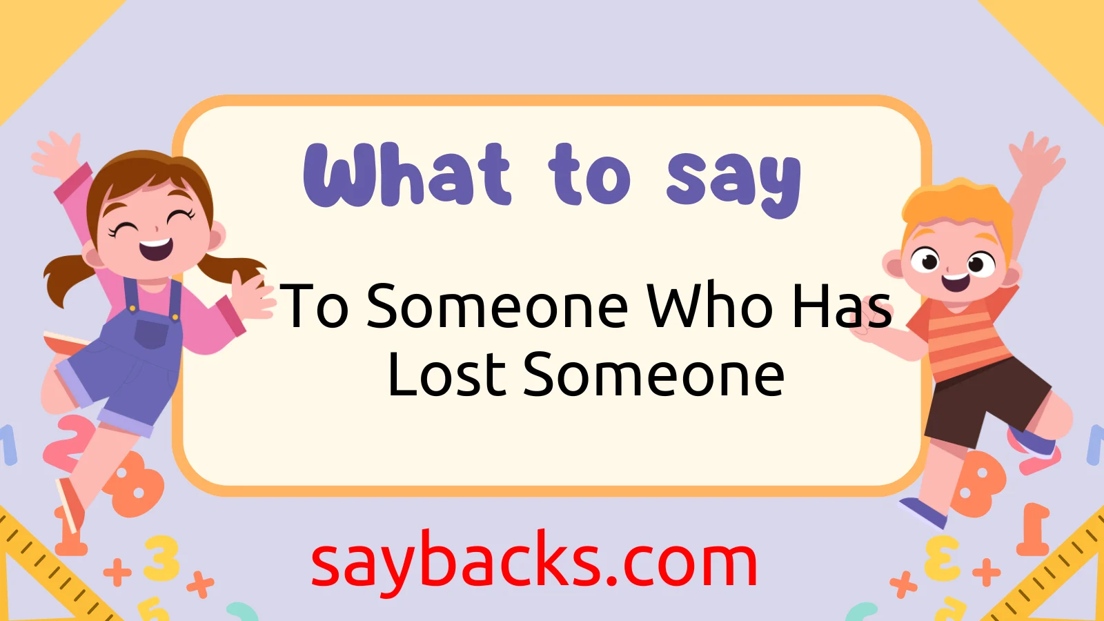 To Someone Who Has Lost Someone