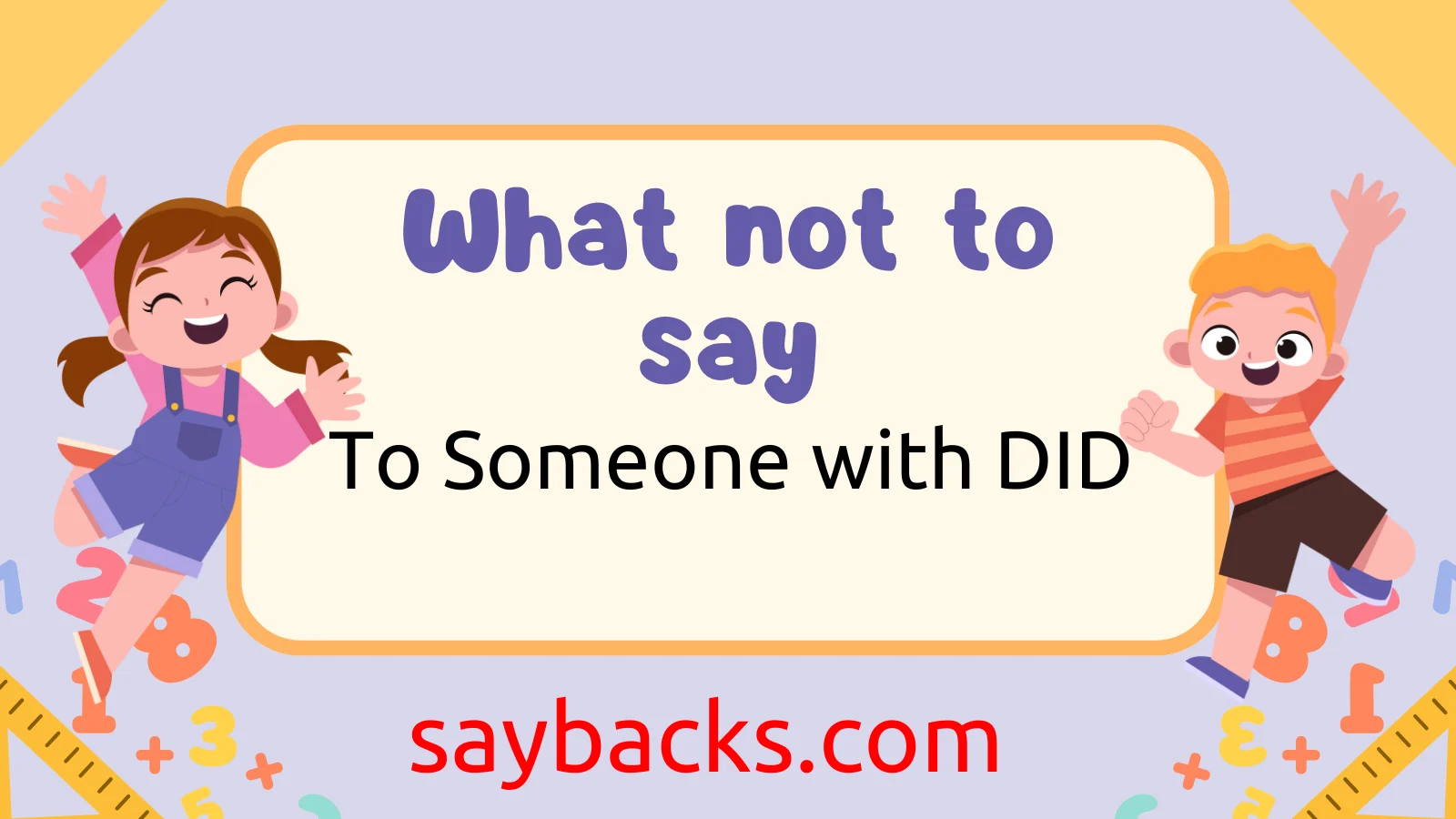 to Someone with DID