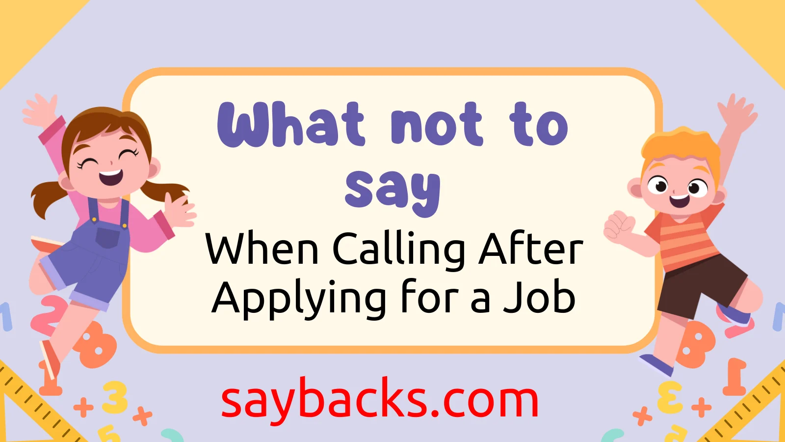 When Calling After Applying for a Job