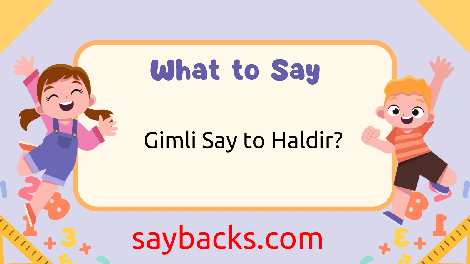 Gimli Say to Haldir?